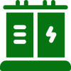 Electric power icon with lightning bolt