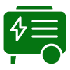 Energy generator illustration in green