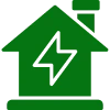 Sustainable energy house illustration